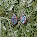 Laser Veneer Earrings Tribal Teal