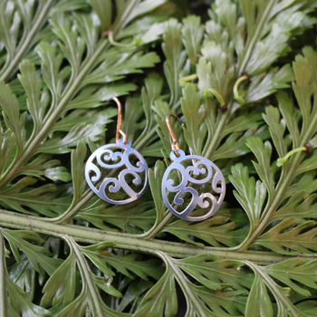 Alum Aotearoa Spiral Blue Earrings 