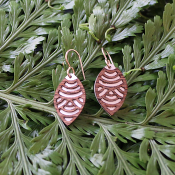 Laser Veneer Earrings Wave