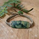 Darren Hill Pounamu Bracelet Taupe Cord