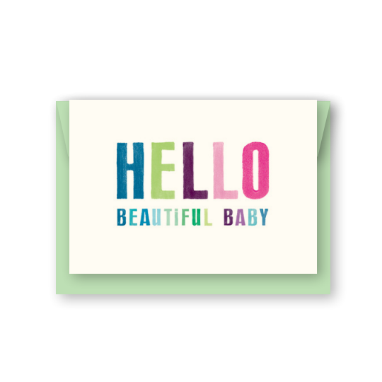 Hello Beautiful Baby Card