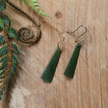 Pounamu Earrings Stg Silver Small