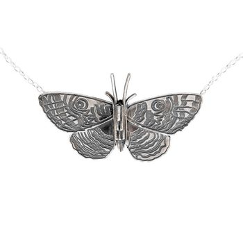 Purere Parangunu Moth Necklace Silver