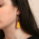 Short Drop Triangle Earrings Mustard