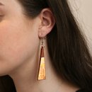 Long Drop Triangle Earrings Variegated