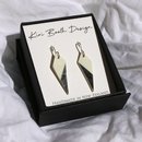 Porcelain Kereru Feather Earrings Point