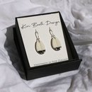 Porcelain Kereru Feather Earrings Round