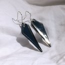 Porcelain Kokako Feather Earrings