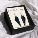 Porcelain Kokako Feather Earrings