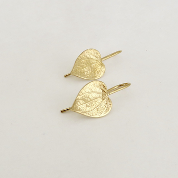 Kawakawa Drop Earrings Gold Plate