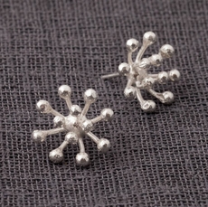 Dandelion Studs Silver-jewellery-The Vault