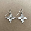 Silver Pacific Flower Earrings
