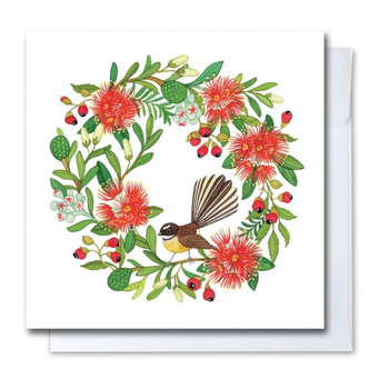 NZ Christmas Wreath Card