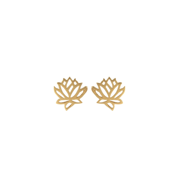 Emergence Gold Plate Lotus Studs