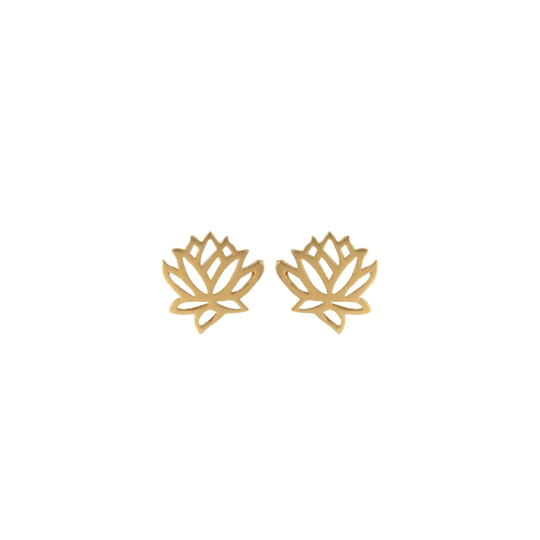 Emergence Gold Plate Lotus Studs