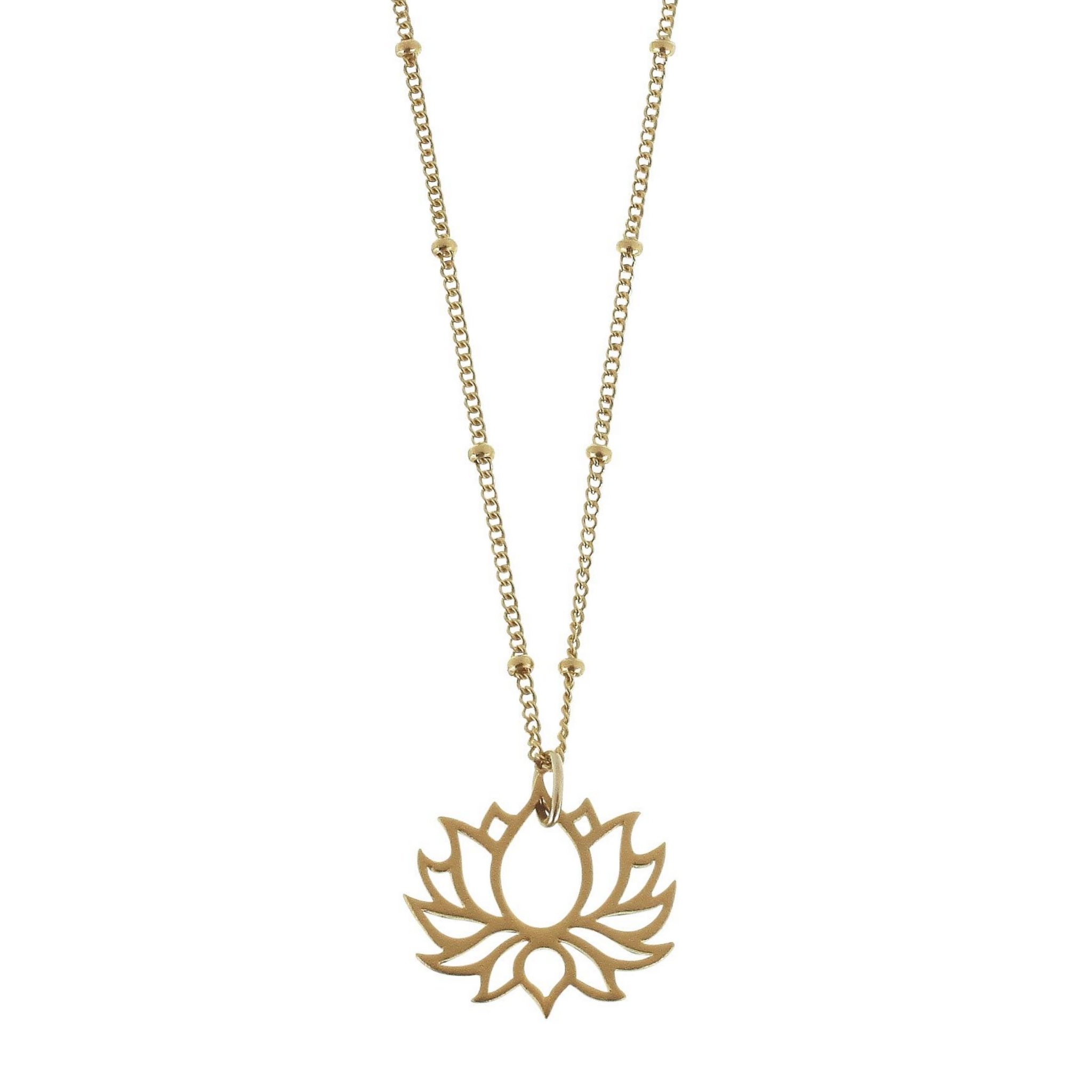 Emergence Gold Plate Lotus Necklace - Jewellery at The Vault NZ - NZ