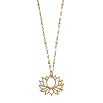 Emergence Gold Plate Lotus Necklace