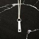 Crossing Pendant Neckpiece Silver
