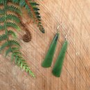 Pounamu Earrings Stg Silver Wide