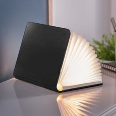 Mini Smart LED Booklight Leather Black-lifestyle-The Vault