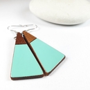 Short Drop Triangle Earrings Amalfi Blue