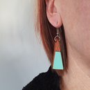 Short Drop Triangle Earrings Amalfi Blue