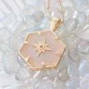 Gold Guiding Forces Necklace Rose Quartz