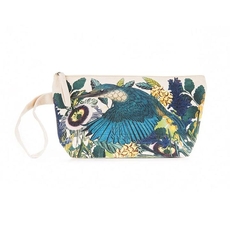 Flox Cotton Pouch w Wristlet Kingfisher-artists-and-brands-The Vault