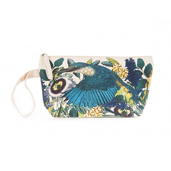 Flox Cotton Pouch w Wristlet Kingfisher