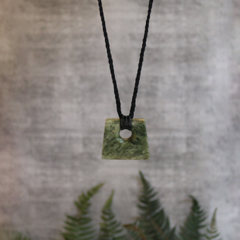 Medium Square Pounamu Black Cord