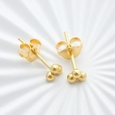 Tiny Trio Studs Gold Plate