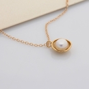 Pearl Cap Necklace Gold Plate