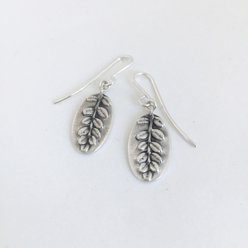 Kowhai Drop Dangle Earrings Silver