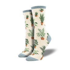 Woman's Socks Home Grown Ivory Heather-artists-and-brands-The Vault