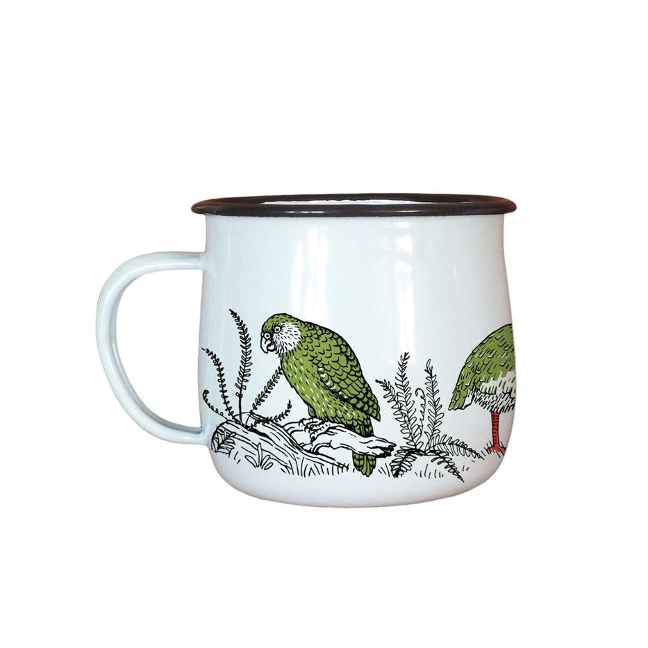 Enamel Mug NZ Birds Tanya Wolfkamp at The Vault NZ NZ
