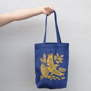 Arohanui Denim Tote Bag