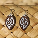 Laser Veneer Earrings Tribal