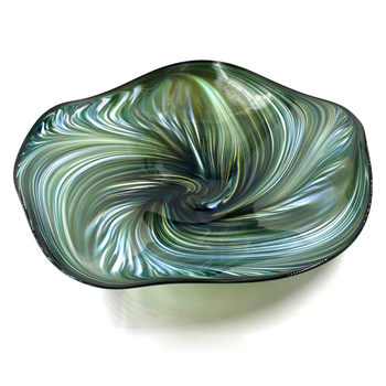 Glass Tui Feather Platter