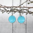 Enamel Disc Earrings Turquoise