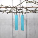 Enamel Rectangle Earrings Turquoise