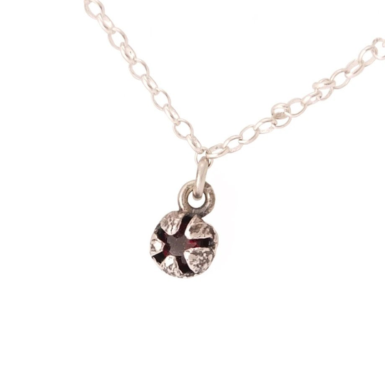 Red Manuka Seedpod Necklace Garnet
