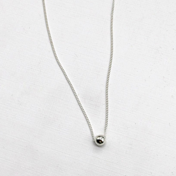 Tiny Orb Necklace Silver