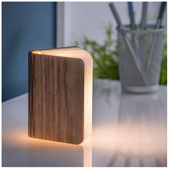 Mini Smart LED Booklight Walnut