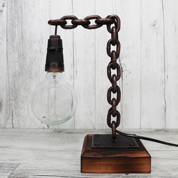 Copper Chain Lamp Scorched Base
