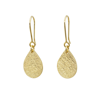 Teardrop Earrings Gold Plate