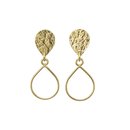 Droplet Stud Earrings Gold Plate