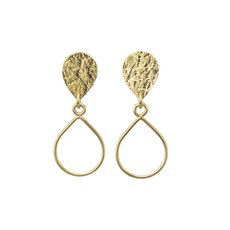 Droplet Stud Earrings Gold Plate-jewellery-The Vault