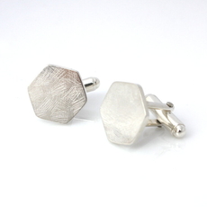 Scribbles Cufflinks Silver-jewellery-The Vault