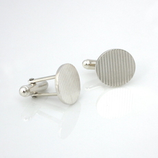 Nine to Five Cufflinks Silver-jewellery-The Vault