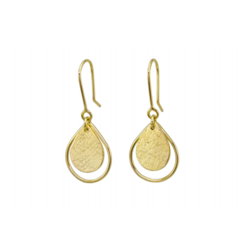 Dewdrop Earrings Gold Plate